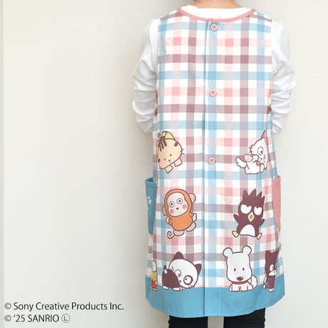2026春夏新作 保育士エプロン タマアンドフレンズ×サンリオキャラクターズ TFA44106-52 背中ボタン