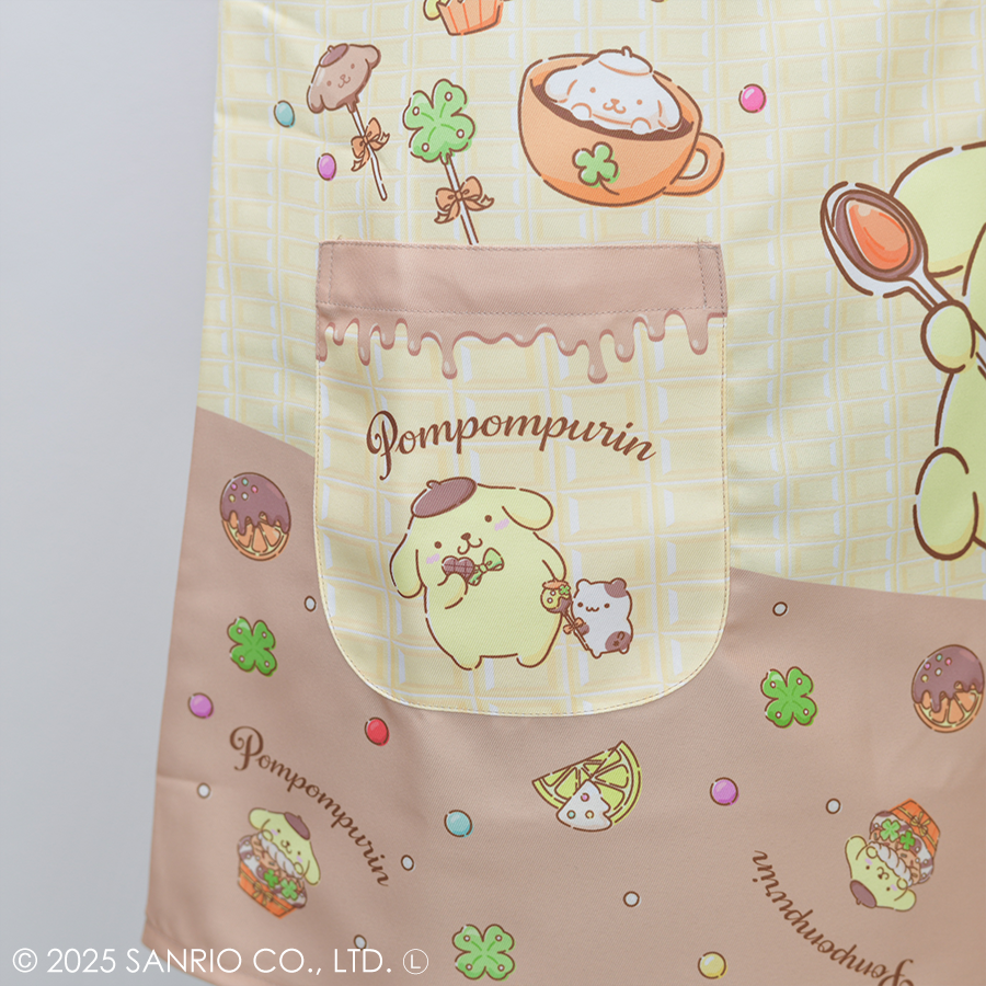 2025春夏新作 保育士エプロン ポムポムプリンチョコレートキッチン