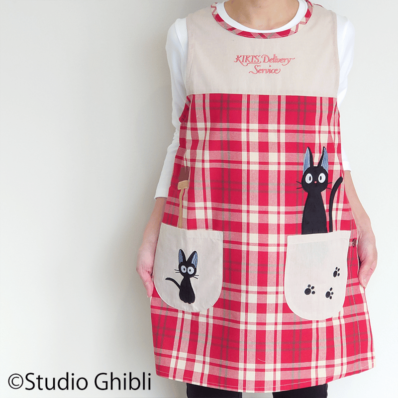 ジジ デザイン エプロン ピンク 魔女の宅急便 保育士 魔女の宅急便