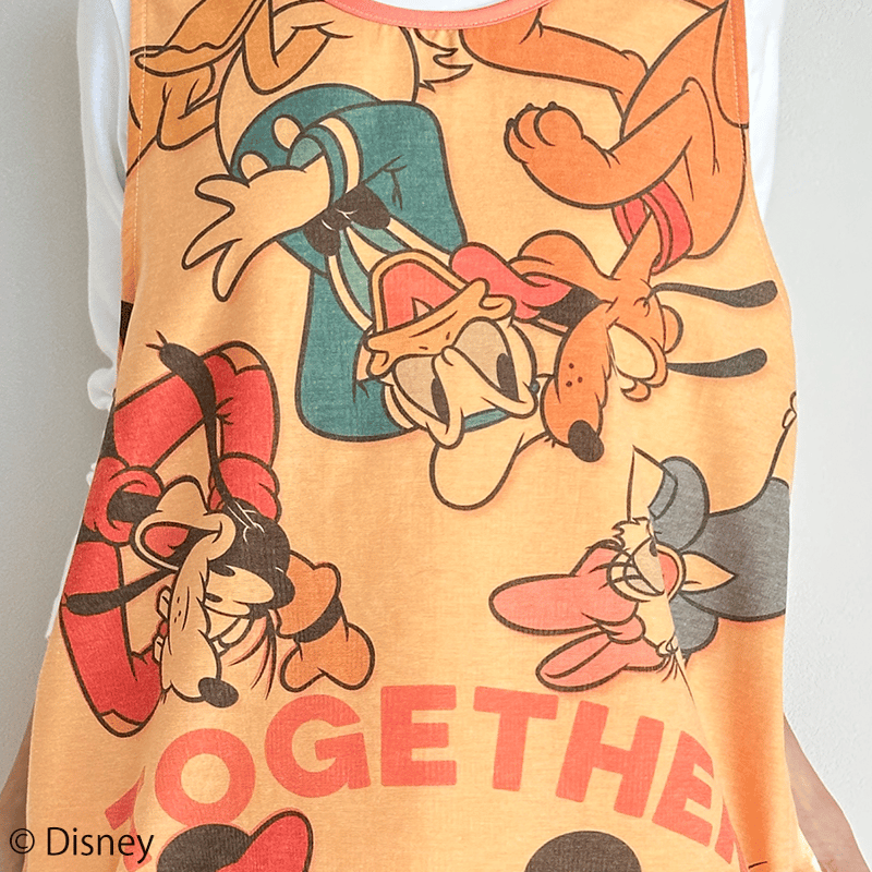 2023春夏新作 保育士エプロン ミッキー＆フレンズ ディズニー わいわい