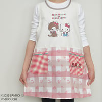 2025春夏新作 保育士エプロン モンチッチ✕ハローキティ MA43961-51 M-L サイドボタン