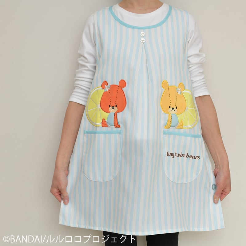 2026春夏新作 保育士エプロン ルルロロ RA44134-61 サイドボタン