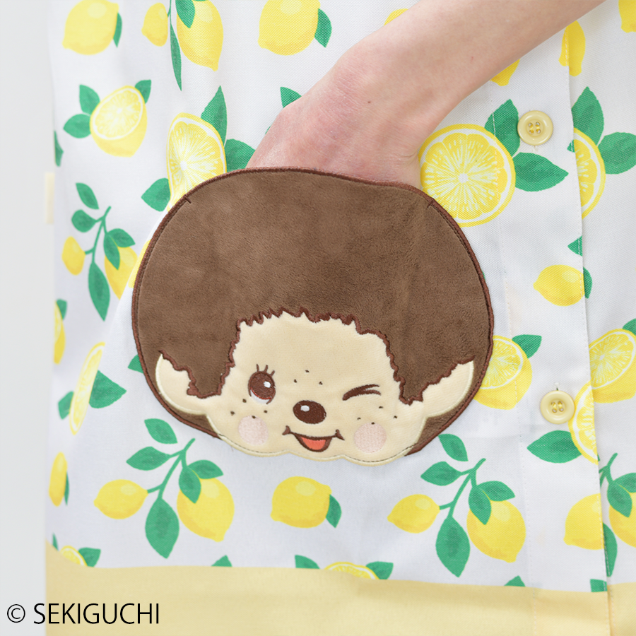 2025春夏新作 保育士エプロン モンチッチ MA43866-51 サイド