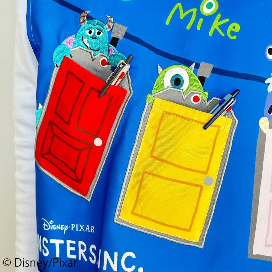 アラジン・不思議の国のアリス・モンスターズインクエプロンセット　　保育士 2023春夏新作 保育士エプロン モンスターズインク ディズニー