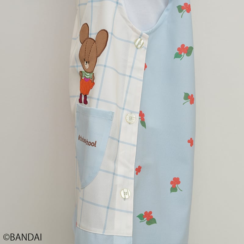 2026春夏新作 保育士エプロン くまのがっこう JA44133-61 サイドボタン