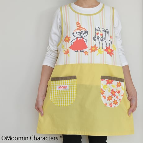 【匿名配送】レア！未使用品1989年 レトロムーミンエプロン　美品 生活雑貨 エックス型エプロン レディースエプロン ムーミン