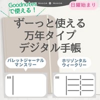 【万年タイプ】【日曜始まり】デジタル手帳テンプレート"Cafétime TYPE-C-1"リンク付きPDF ipad goodnotes【✨リリース記念特別プライス✨】