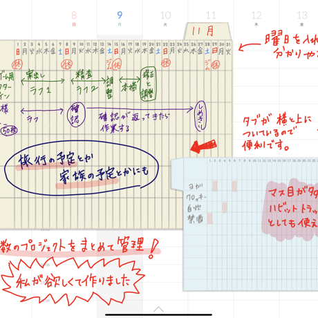 【デジタル手帳素材】プロジェクトプランナー