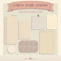 【デジタル手帳素材】シンプルプランナーふせん