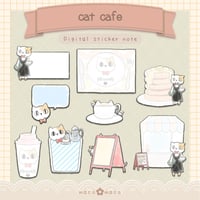 【デジタル手帳素材】necocafeふせん