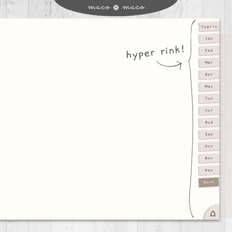 【2025年デジタルプランナー】【日曜始まり 祝日表記なし】"kawaii diary" リンク付きPDF（monthly＆weekly＋ノート＋ステッカーセット）ipad goodnotes