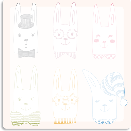 【デジタル手帳素材】水彩風どうぶつイラストふせん1