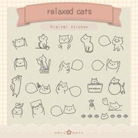 【デジタル手帳素材】ゆるねこふきだし付きスタンプ