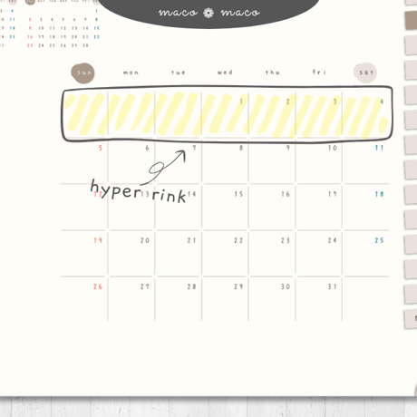 【2025年デジタルプランナー】【日曜始まり 祝日表記なし】"kawaii diary" リンク付きPDF（monthly＆weekly＋ノート＋ステッカーセット）ipad goodnotes