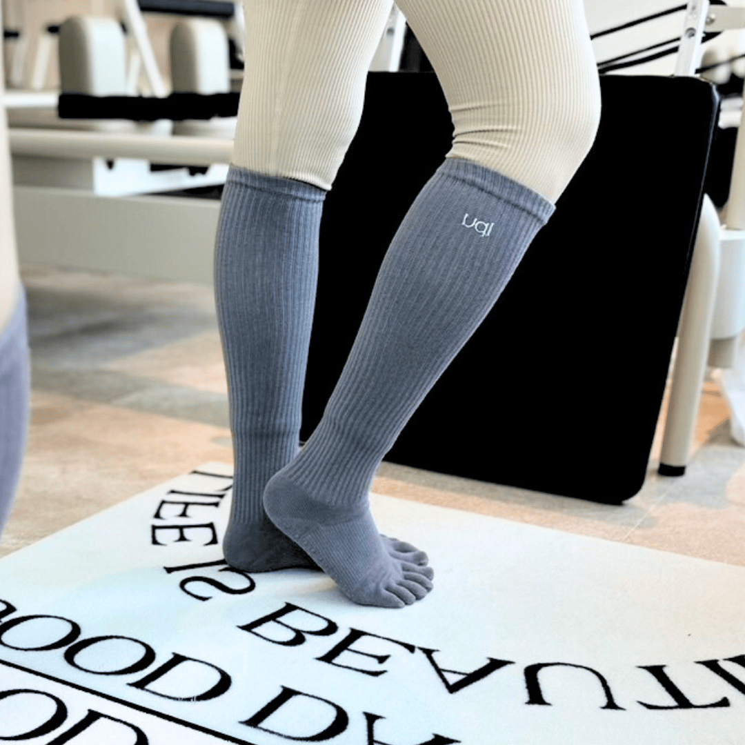 Ipu Pilates Rib Socks （Ash Gray） | Ipu