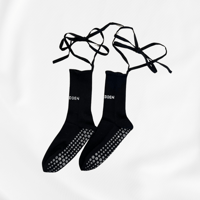 Ribbon Midi Socks (Black)