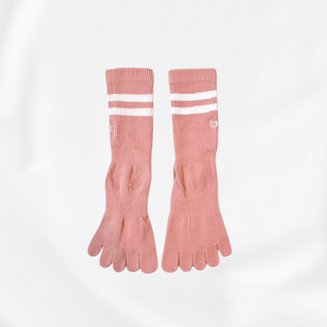 【再入荷✨】Line Midi Socks （Milk Pink）