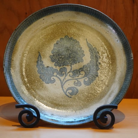 江戸後期　青九谷　鯉の図鉢　木箱付　幅約18㎝　東Y7-0630⭐︎2Fタカサ Alocasia ONLINE STORE
