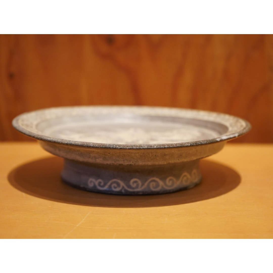 土本訓寛・久美子 六寸高台皿 象嵌 | Alocasia ONLINE STORE