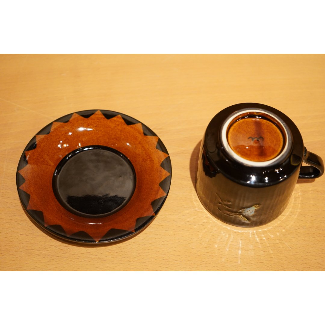 ☆antiques様お纏め専用☆ 矢島操 あめ釉はりつけ絵がわりc＆s D | Alocasia ONLINE STORE