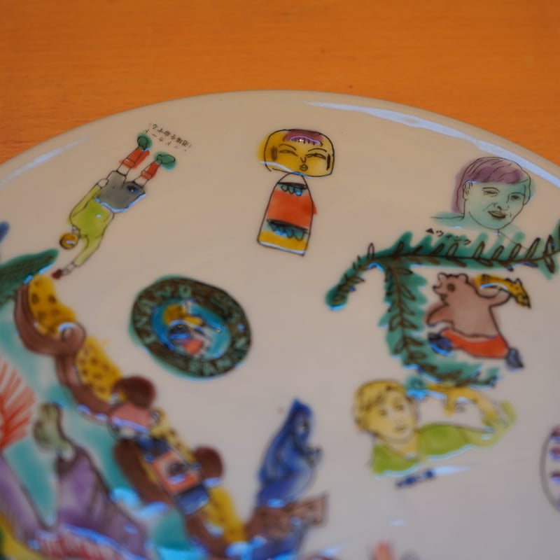 田辺京子　絵皿 田辺京子 33 20センチぺったんこ皿 | Alocasia ONLINE STORE