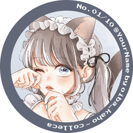 SNSアイコン用イラスト「猫耳メイド」（※購入者はSNSアイコンにお使いいただけます）