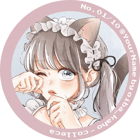 SNSアイコン用イラスト「猫耳メイド」（※購入者はSNSアイコンにお使いいただけます）