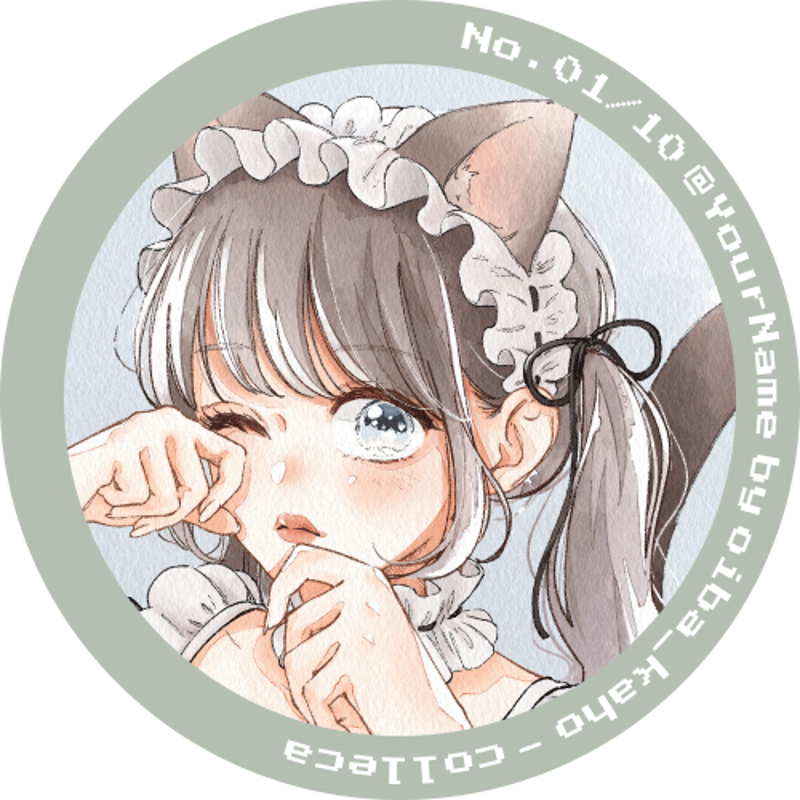 SNSアイコン用イラスト「猫耳メイド」（※購入者はSNSアイコンにお使い