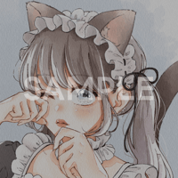 SNSアイコン用イラスト「猫耳メイド」（※購入者はSNSアイコンにお使いいただけます）