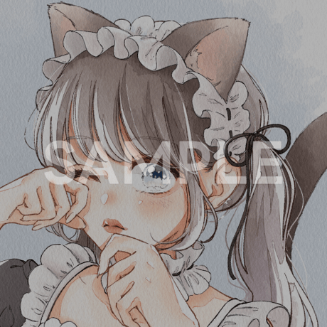 SNSアイコン用イラスト「猫耳メイド」（※購入者はSNSアイコンにお使いいただけます）