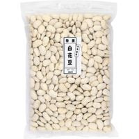 白花豆 ( 白いんげん豆 ) 1kg (1kg×1袋) 北海道産 国産 ( 保存に便利なチャック付き )