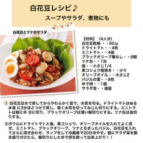 白花豆 ( 白いんげん豆 ) 1kg (1kg×1袋) 北海道産 国産 ( 保存に便利なチャック付き )