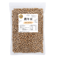 煎り豆 1ｋｇ入り (500ｇ入り×2袋) チャック付き 北海道産大豆使用 ( 栄養補給 / 調理不要 ) 筋トレ おやつに最適 ( 煎り豆ごはん / ヨーグルト ) 国産 炒り豆