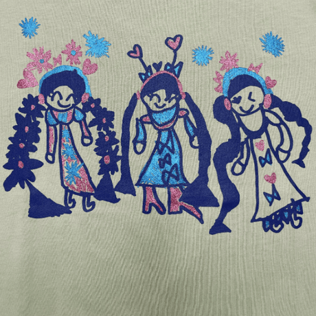 トリオ半袖オーバーサイズTシャツ (sage green)Mサイズ　migh-T