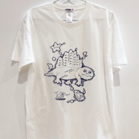 ディメトロドン大陸のTシャツ(white)Lサイズ SALE　migh-T