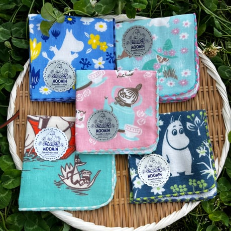 かけっこ　ガーゼパイルハンカチ　MOOMIN