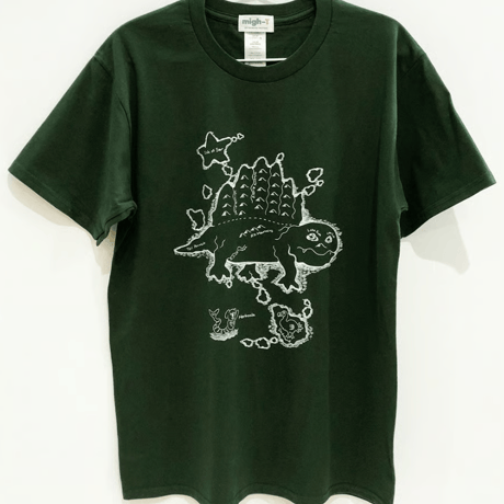 ディメトロドン大陸のTシャツ (dark green)Sサイズ SALE　migh-T