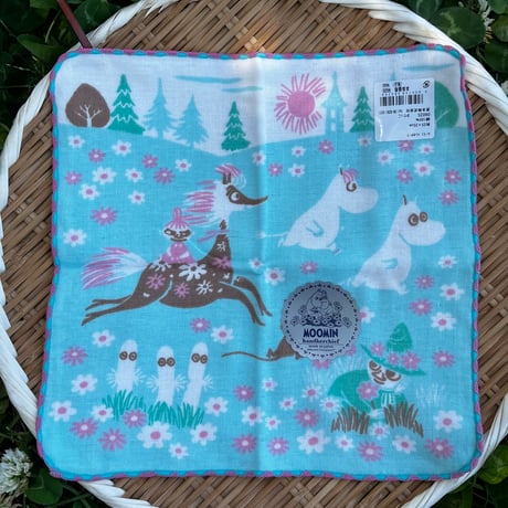 かけっこ　ガーゼパイルハンカチ　MOOMIN