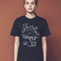 ディメトロドン大陸のTシャツ (black)Lサイズ SALE　migh-T