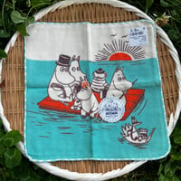 いかだに乗って　ガーゼパイルハンカチ　MOOMIN