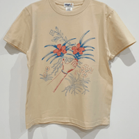 フラワースマイルTシャツ（Ivory)Sサイズ　SALE　migh-T