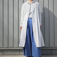 異柄切替シャツワンピース