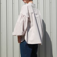 ワッシャーコットン ボリューム袖ブラウス