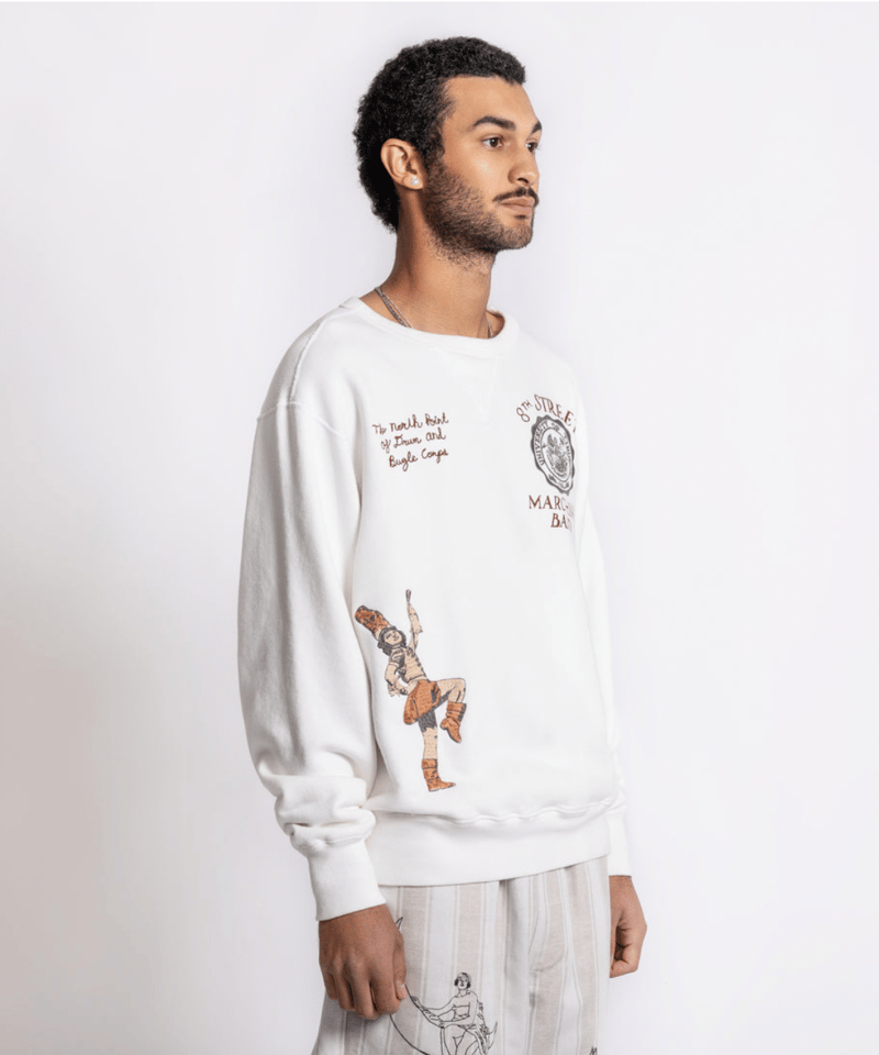 SAMUEL ZELIG” / MARCHING BAND CREWNECK - NATUR SAMUEL ZELIG” / MARCHING BAND CREWNECK - NATUR