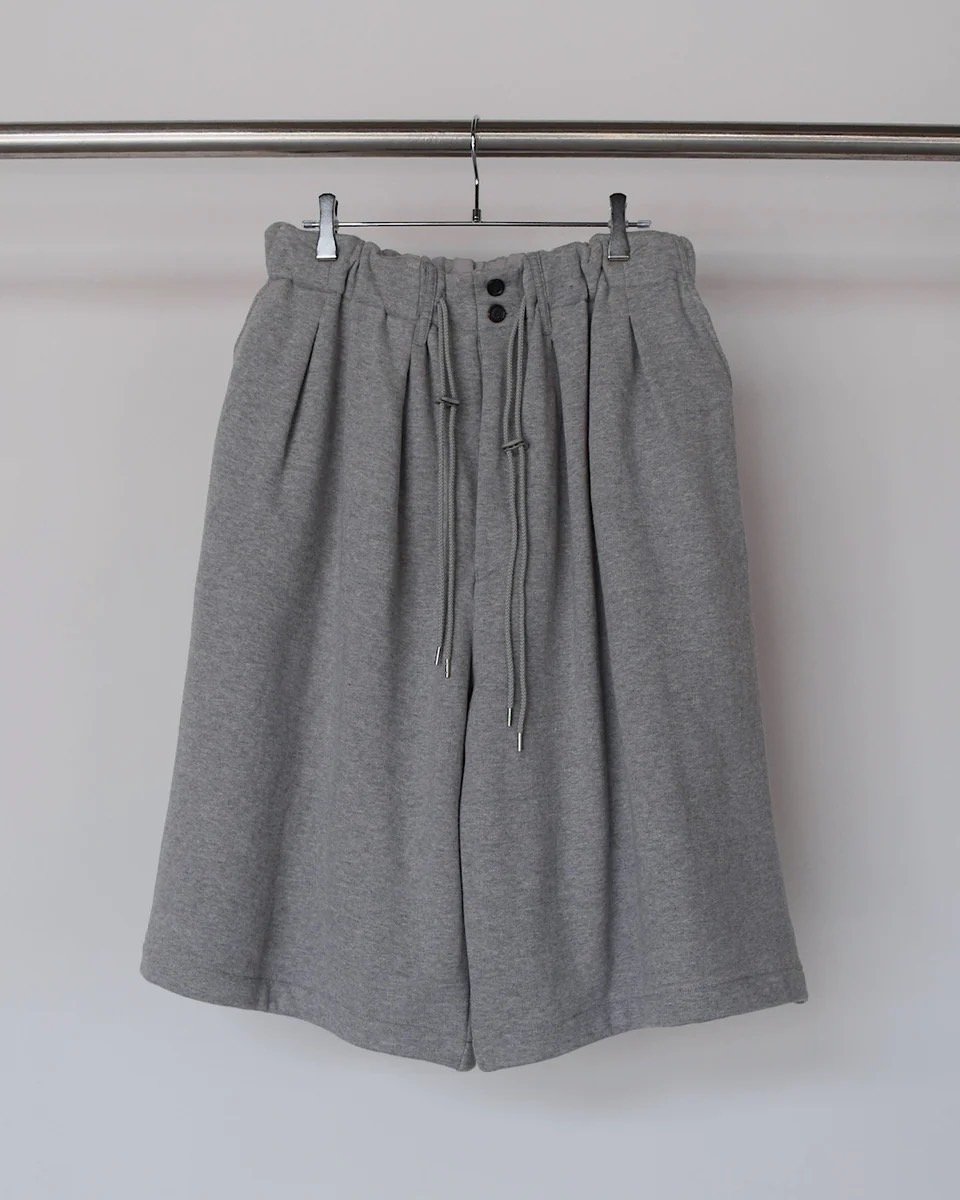 ”SILLAGE” / LOOP WHEEL CIRCULAR SHORT PANTS - GRAY