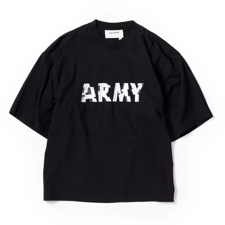"ANACHRONORM" / ANNK-004 ARMY GLITCH EMBROIDERY S/S T-S BLACK