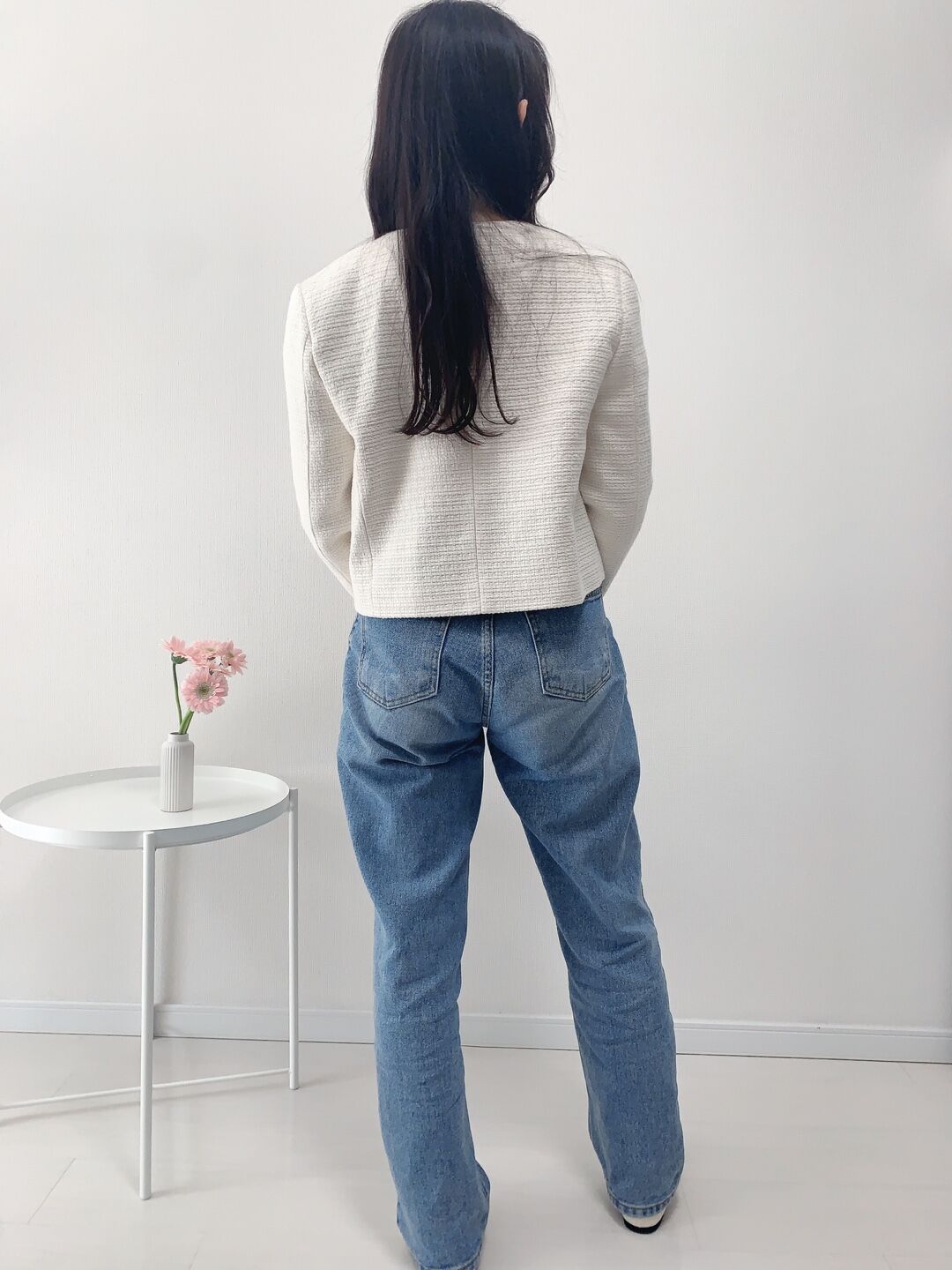 極美品✨ニューヨーカー ジャケット ツイード調 胡桃ボタン グレー アイルランド 71113805-