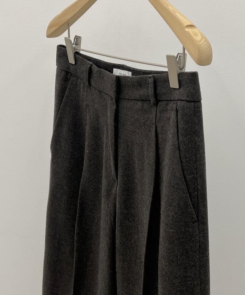 VERVEINE】Winter bokashi wool pintuck slacks (2