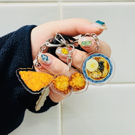 虹マの「おいしいもの」アクリルキーホルダー　セット