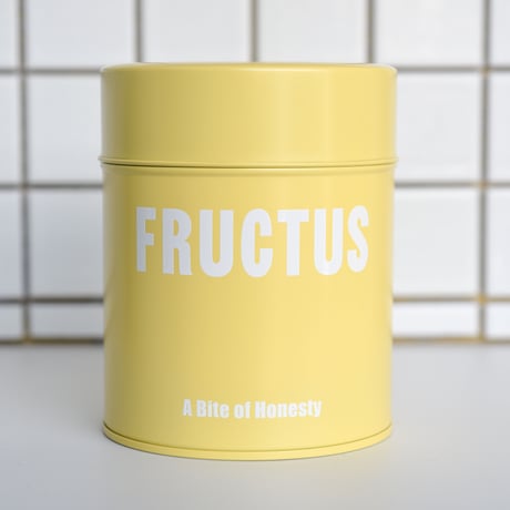 FRUCTUS茶筒缶(マットレモンイエロー）